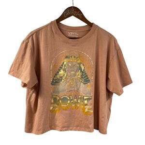 David Bowie Crop Tee XL Vinyl Icons Pharaoh Gold Metallic